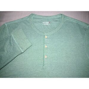 Men's UNTUCKit Long Sleeved Green 50/50 Henley T-Shirt XXL‎